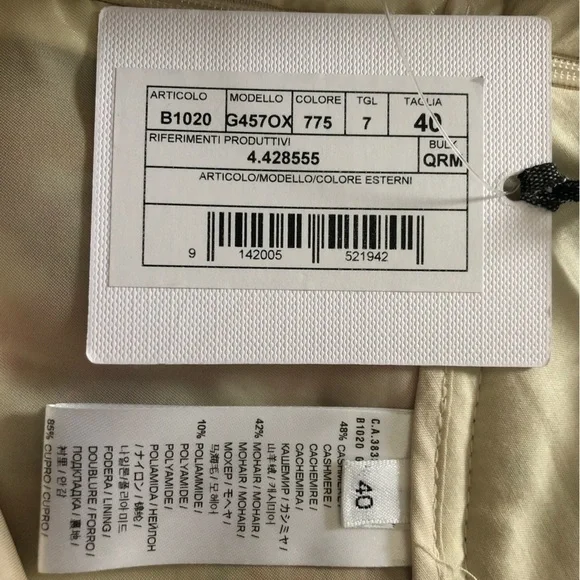 NWT Agnona Italy Cashmere Mohair Blend Striped Skirt Designer - Picture 8 of 8